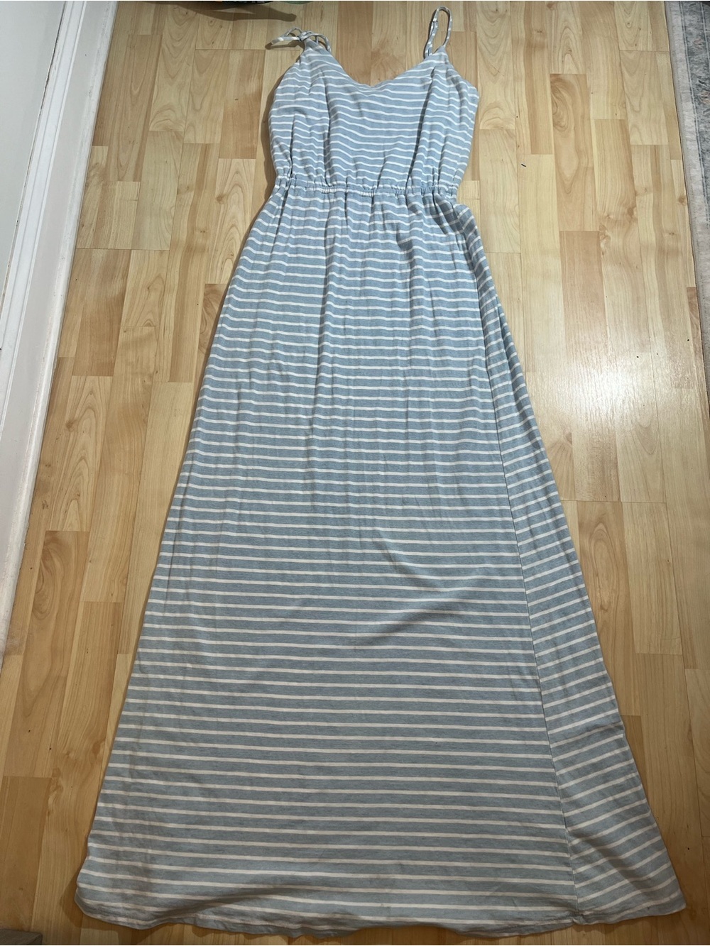 Splendid Blue Stripped Maxi Spaghetti Strap Maxi Dress Size Small